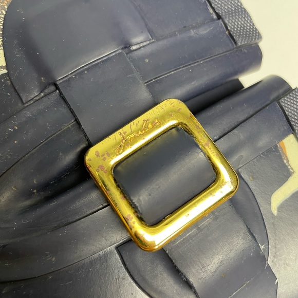 Joules tall welly Rain Boots Dogs corgi lab blue size 7 - Picture 8 of 11